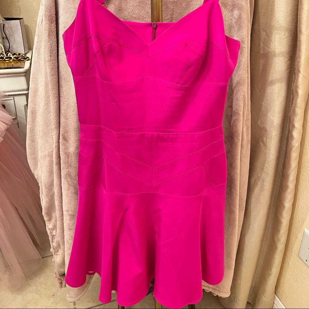 Hot Pink MIDI Dress